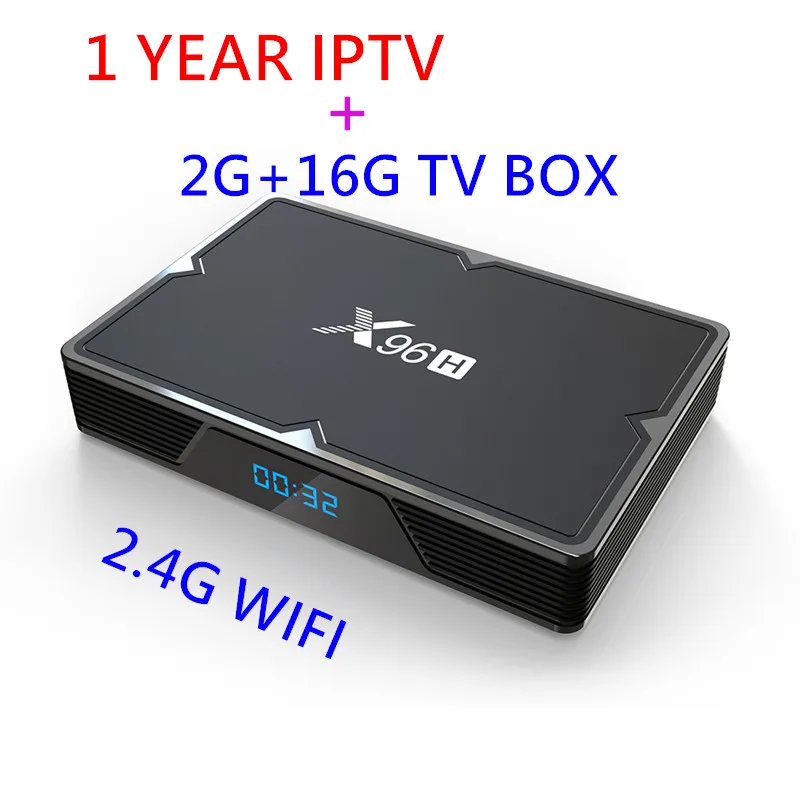 X96H Android 9,0 tv box французский iptv канал подписка NEO tv 1300 live Испания Бельгия арабский Франция iptv для smart tv box 4k - Color: 1year IPTV 16 BOX