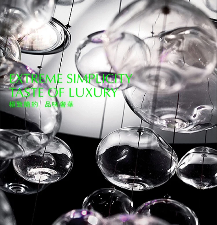 

Murano Due concave point Bubble Glass pendant light fixture Flat ball Suspension LED dropLamp modern living room lamps Luminaria