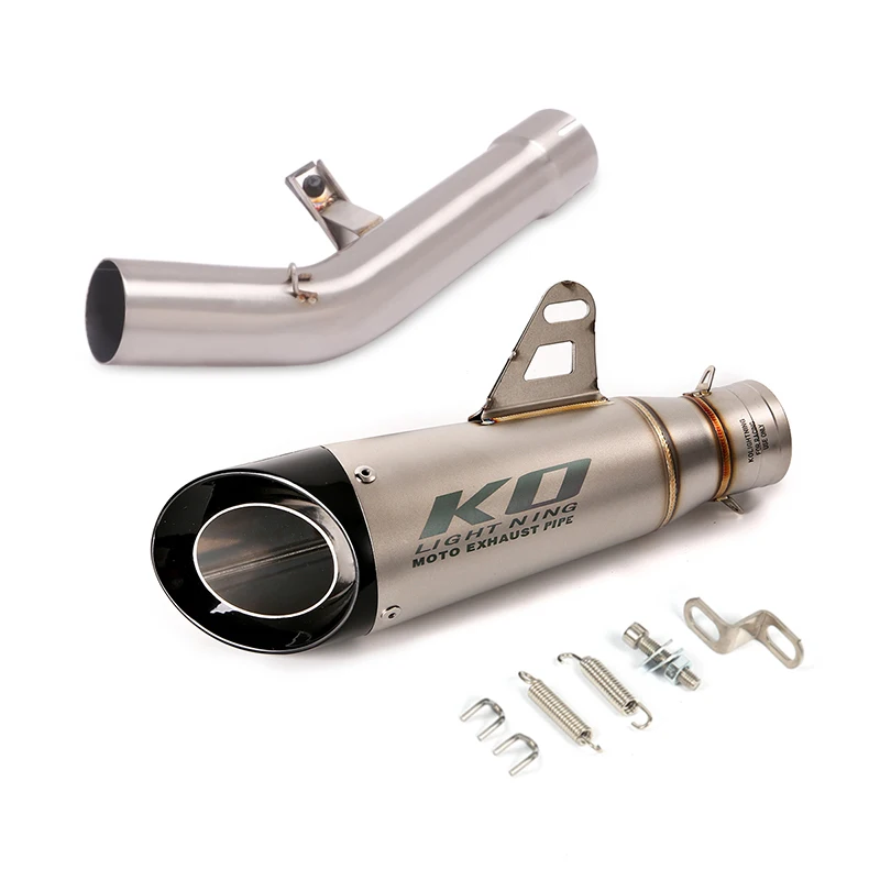 Escape Motorcycle Mid Link Tube And 51mm Vent Pipe Stainless Steel Exhaust System For SUZUKI GSF650 GSX650F 2007-2016 - Image 2