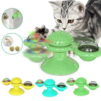 

Windmill Toys For Cats Puzzle Whirling Turntable Play Game Toys Training Kitten Interactive Toys Supplies Pet Toothbrush Toy #2