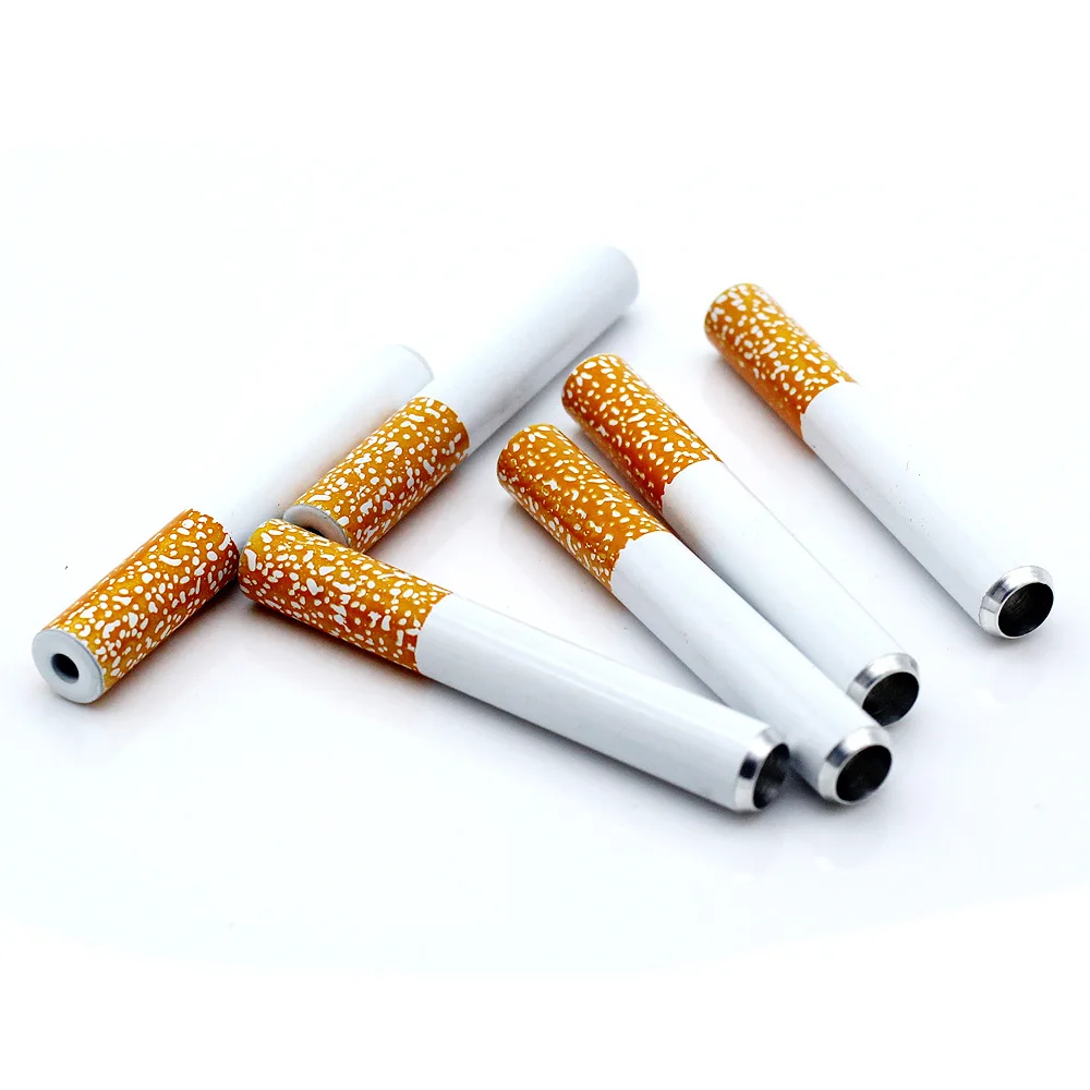 

Cross Border Hot Selling AliExpress Supply of Goods Metal Tobacco Pipe 55mm Cigarette Holders Aluminium Alloy Small Pipe