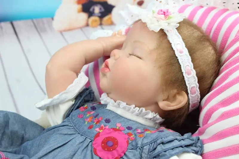 NPK 55 см мягкие силиконовые boneca bebe reborn baby dolls для маленьких детей популярный