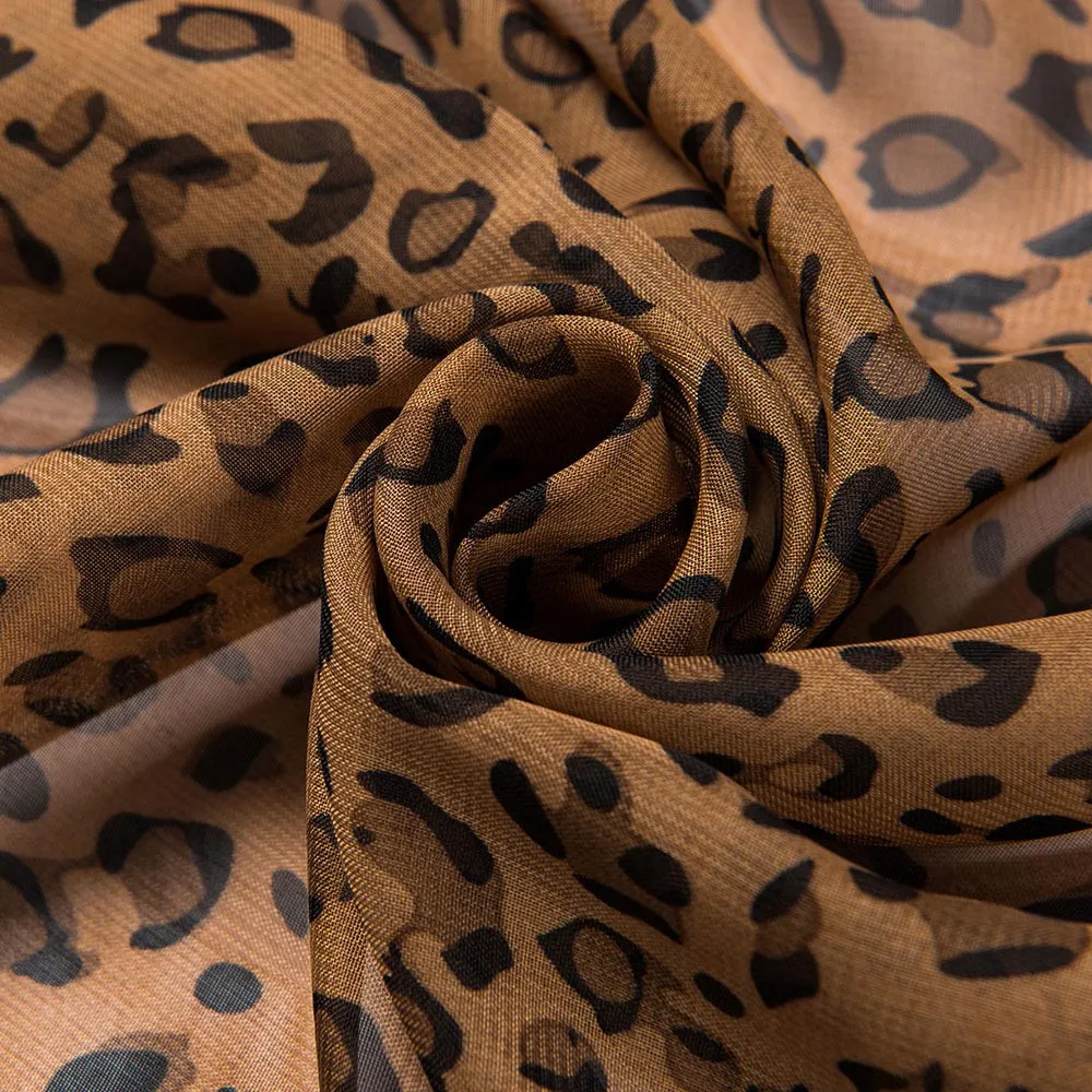 Принт Роскошные Винтаж атласный шарф для дам большие платки элегантные модные женские туфли леопардовой расцветки Длинный мягкий шарф-шаль шарфы
