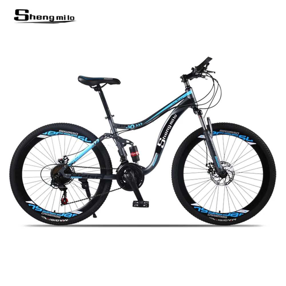 Best Shengmilo  mountain bike 26 -inch steel 21 -speed bicycles dual disc brake variable speed street bikes racing bike 14