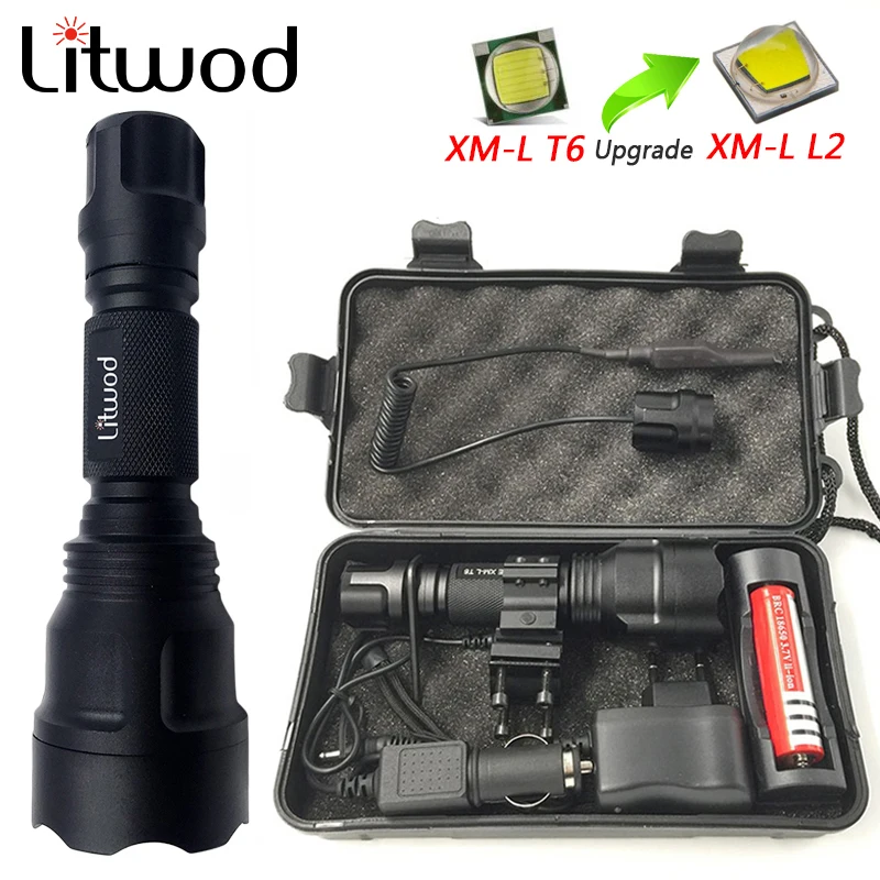 Litwod Z10 высокомощный C8 фонарик Cree XML2 T6 Q5 светодиодный фонарик, фонарь, lanterna велосипед, Самозащита, кемпинг свет, лампа