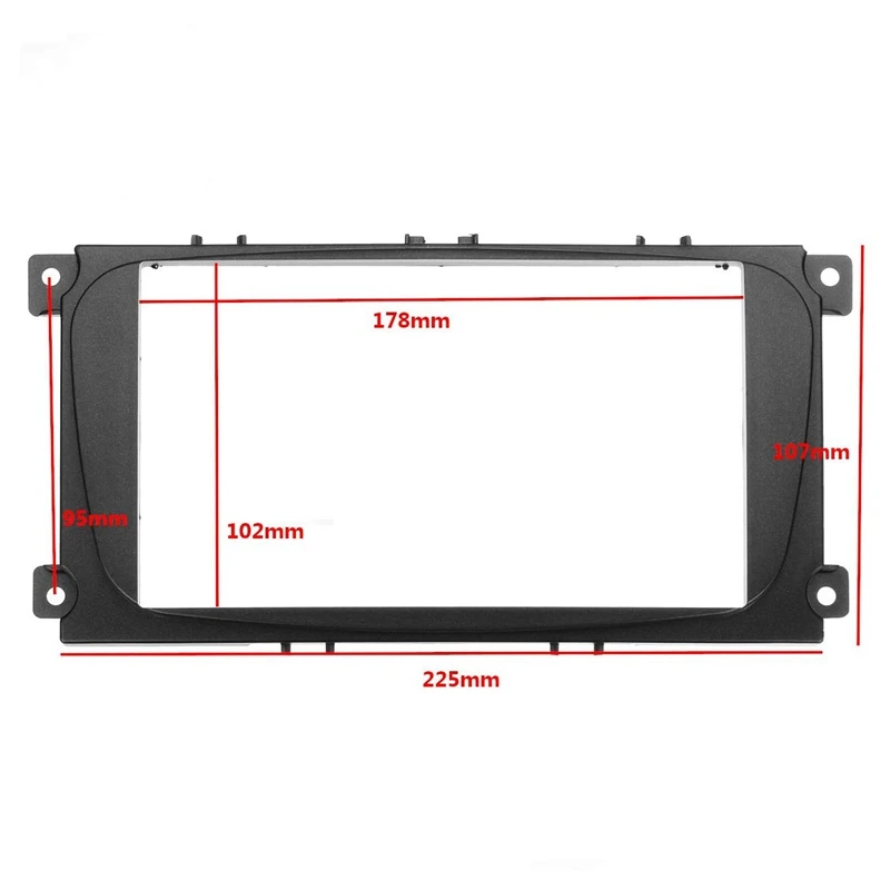 2 Din автомобильный DVD Радио Рамка для Ford Focus II C-Max S-Max Fusion стерео Панель Даш крепление двойной Din фасции установка комплект ремонт рамка