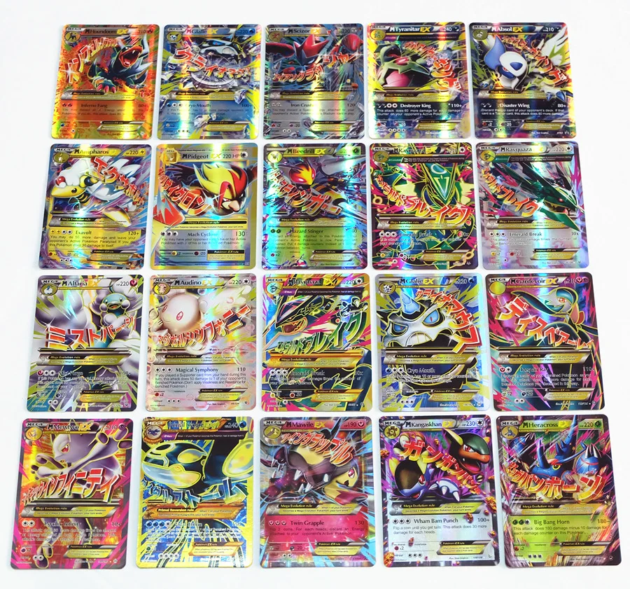 200 шт 50 шт GX Мега блестящие TAKARA TOMY Карты Покемон карты игры битва карты игра детская игрушка Рождественский подарок на день рождения