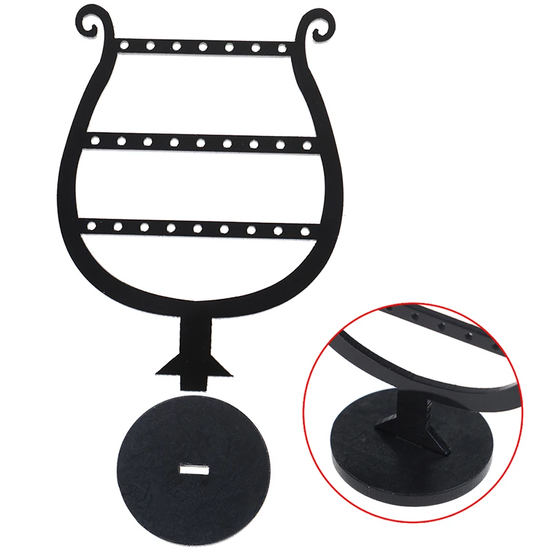 1Pcs Three/Four Layers Black 24/25Hole Earrings Stud Jewelry Display Stand Rack Showcase Bottle Shape Jewelry Holder
