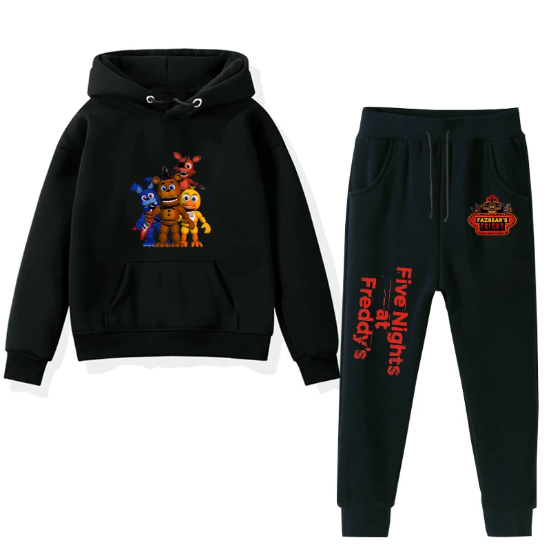 

Five Nights At Freddys Kids Baby Clothing Set Long Sleeve Girl Boys Set Autumn Winter Hooded Sweatshirts+Pant Sport Clothes Suit