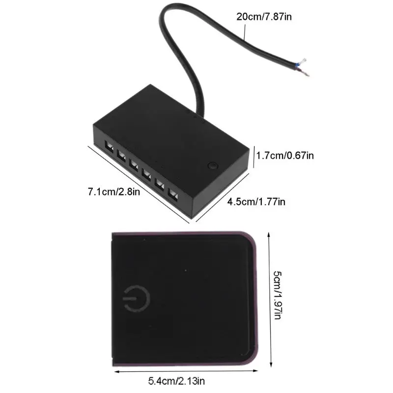 Controle sem Fio Switch para Corredor Conduziu a Luz Toque Off Armário Roupeiro Lâmpada Interruptor Independente 12v-24v 120w on - 10 A Luz lâmpada Interruptor Independente
