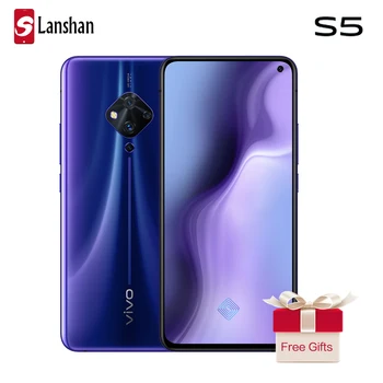 Перейти на Алиэкспресс и купить Мобильный телефон vivo S5, 6,44 дюймов, 128 Мп + 4100 МП, 8 ГБ, 22,5 ГБ, мАч, большая батарея, Вт, быстрая зарядка, четыре камеры, смартфон