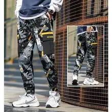 Ins JAP мужские брюки-шаровары с боковыми карманами в стиле хип-хоп, удобные повседневные мужские брюки для бега, модные повседневные уличные брюки