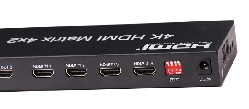 4K HDMI матрица 4x2 4k x 2k 3D HDCP коммутатор конвертер EDID аудио экстрактор SPDIF Toslink переключатель сплиттер ноутбук ПК ТВ STB в HD tv