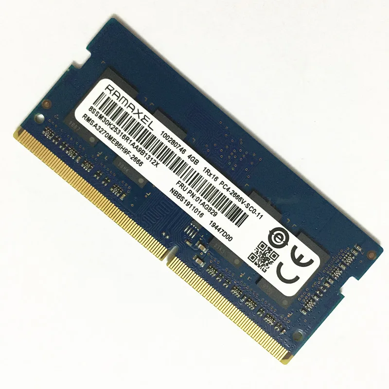 Ramaxel ddr4 4gb 2666mhz laptop memory 4GB 1Rx16 PC4-2666V-SC0-11