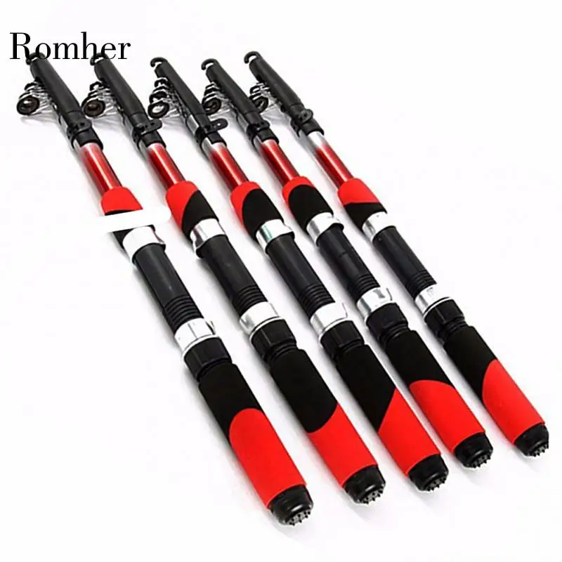

2020 1.8M 2.1M 2.4M 2.7M 3.0M 3.6M 4.5M Portable Telescopic Fishing Rod Glass Fiber Fishing Pole Travel Sea Fishing Spinning Rod
