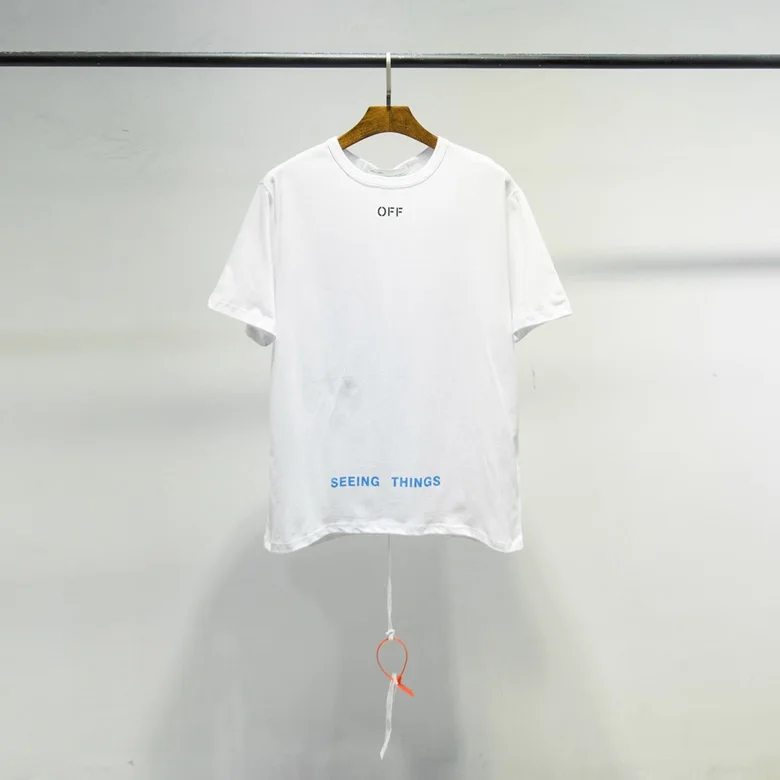 OFF-WHITE Мэрилин Монро шаблон саржа хип хоп тренд ow короткий рукав Футболка мужская пара