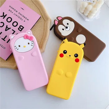 

Multi-design Cartoon Sillicone Pencil Case Style Zipper Pencil Bags Pen Holders Cute School Stationery Supplies Pencil Box