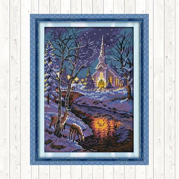 

DMC Cross Stitch Fabric Aida Cloth DIY Hand Crafts for Needlework Printed Water-soluble Canvas Count Embroidery Cross Stitch Kit