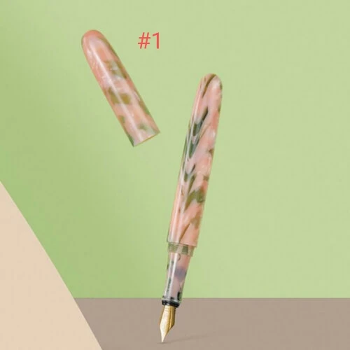 LIY смоляная авторучка, чернильная ручка шмифт EF/F Перо, опциональный конвертер, ручка для офиса, школы, принадлежности - Цвет: Style 1