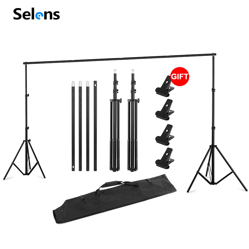  Photography Background Backdrop Stand Support System Kit for Photo Studio Muslin Backdrops Paper an