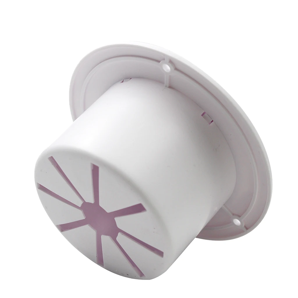 5.2 inch Round RV Camper Electrical Cable Hatch with Back, Boat Electric Power Cord Storage Hatch Flip Up Cover, White