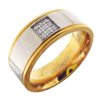 

Attis Ring Steel, Two Color, Zirconia