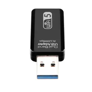 

1200Mbps USB Wireless Adapter Portable Receiver 802.11ac Dual Band WIFI 5GHz 2.4GHz High Speed Mini Dongle Laptop Desktop USB3.0