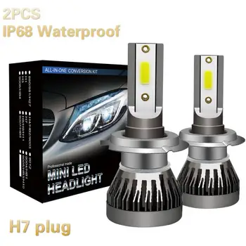 

2PCS H7 LED Headlight Bulb 90W 12000LM LED Canbus Auto Light H7 IP68 Waterproof LED Bulbs Pure White 6000K Headlamp Beam Kit