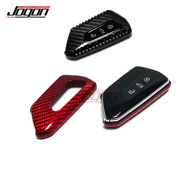 Funda de fibra de carbono para llave remota de coche, 3 botones, accesorios  de coche para Seat leon fr mk4 2019 2020 2021 - AliExpress