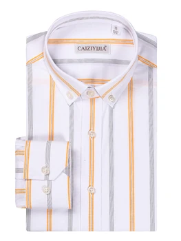 

CAIZIYIJIA Hot Sale Long Sleeve Vertical Striped Dress Shirt Casual Camisa Masculina 100% Cotton Business Social Shirt Plus Size