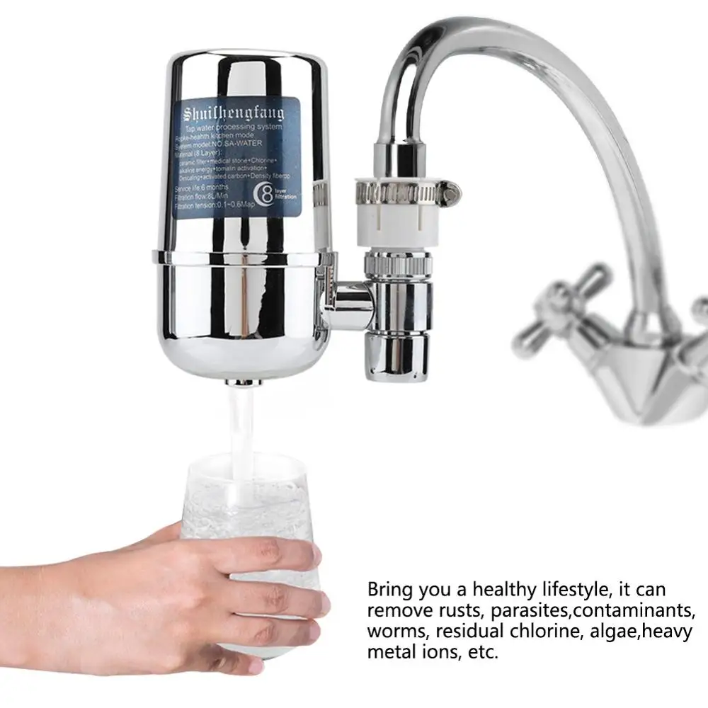 

Kitchen Tap Water Filter Purifier Activated Carbon Ceramic Cartridge Reduce chlorine odor Contaminants Waterfilters Purifier