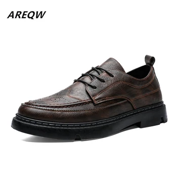 

Fashion Men's Wearable Comfortable Flat Shoes 2020 Spring and Autumn Leather Sneakers Trend Low To Help Men's Shoes
