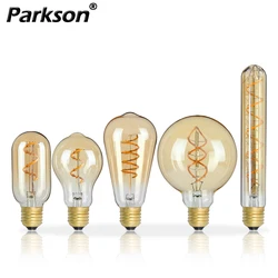 Retro Vintage E27 LED Filament Light Bulb 220V 3W ST64 A60 G80 G95 G125 T185 Edison LED Lamp For Home Glass Decor Spiral Diode