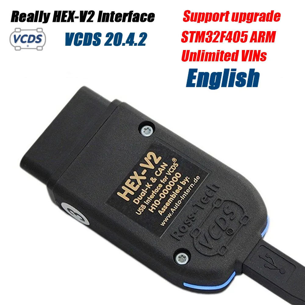 (Instalação facilmente) 2021 vag com 20.4 hex v2 interface usb para 2020 vw audi skoda seat carro diagnóstico 20.12 inglês