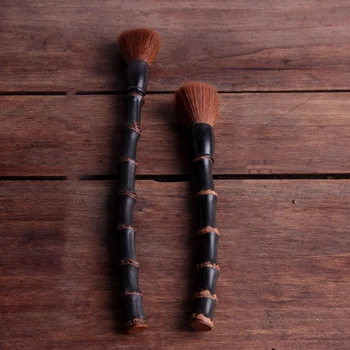 

HOT-Tea Ceremony Accessories Black Bamboo Brush Purple Clay Pot Maintenance Service Pen Dust Tool