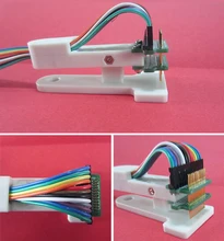 Teste queima dispositivo elétrico 1.27mm suporte de teste pcb clipe pogo pino debug download programa queima espaçamento 3p 4p 5p 6p 7p 8p 9p 10p 11p 12p