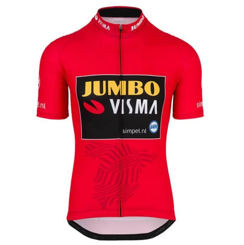 20202 Pro Team Jumbo Visma VUELTA красная велосипедная майка для велосипеда Ropa дышащая