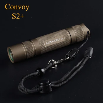 Convoy S2+ LED Flashlight EDC Torch XPL HI Led Inside Ar-coated Glass Biscotti Firmware Desert Linterna Mini 18650 Flash Light inside interiors of colour fabric glass light