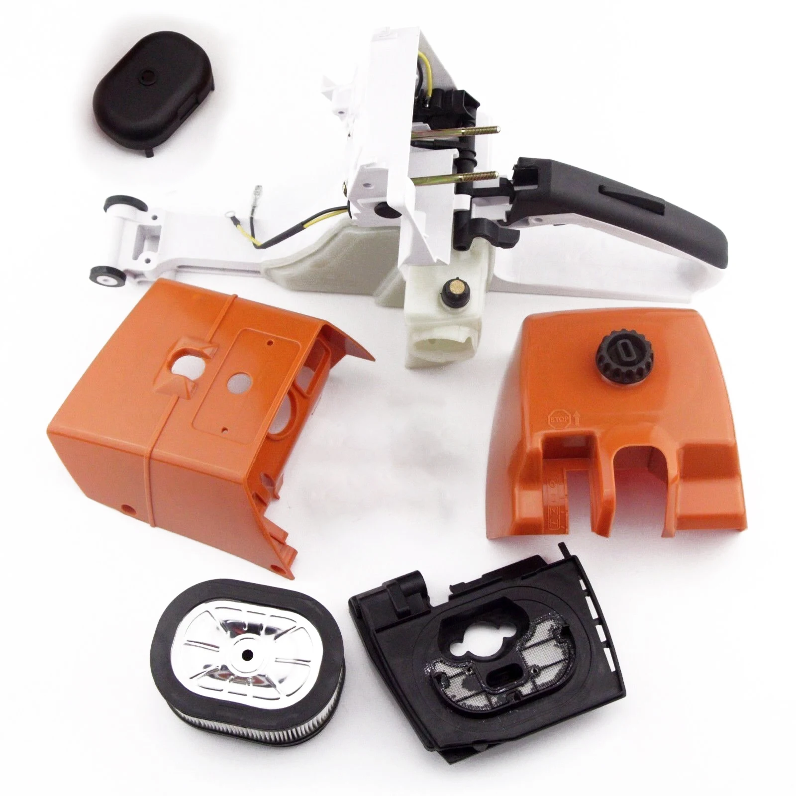 

Attachment Chainsaw Fuel Tank Engine Air Filter Base Cover Baffle Kit For Stihl 046 MS460 Garden Power Tools Accessories