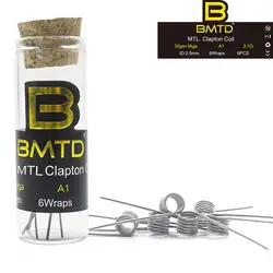 Сверхтонкая DIY MTL Предварительно Построенная катушка Ni80/A1/SS316L Плавленая катушка clapton mtl для manta RTA TANK/RDA/RDTA