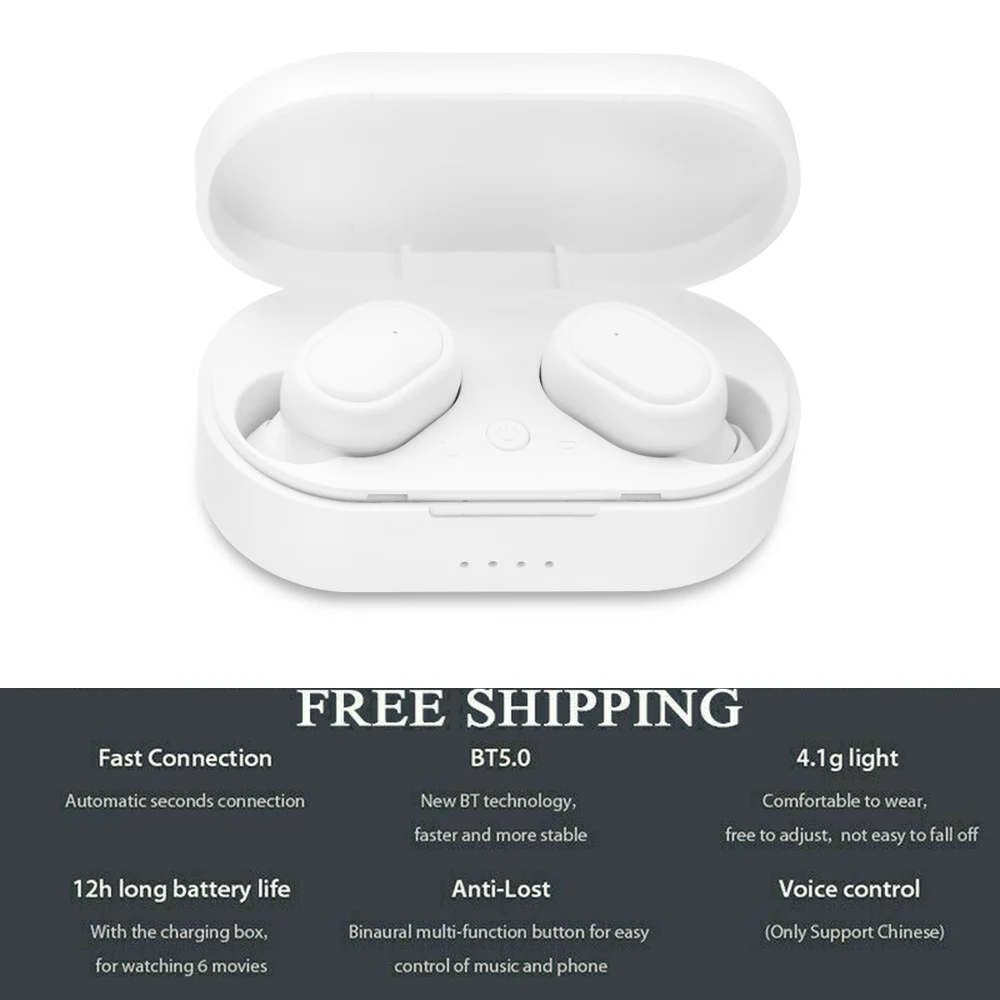 TWS Airdots Bluetooth 5,0 наушники стерео беспроводные наушники для Xiaomi Redmi TWS Airdots с микрофоном свободные наушники