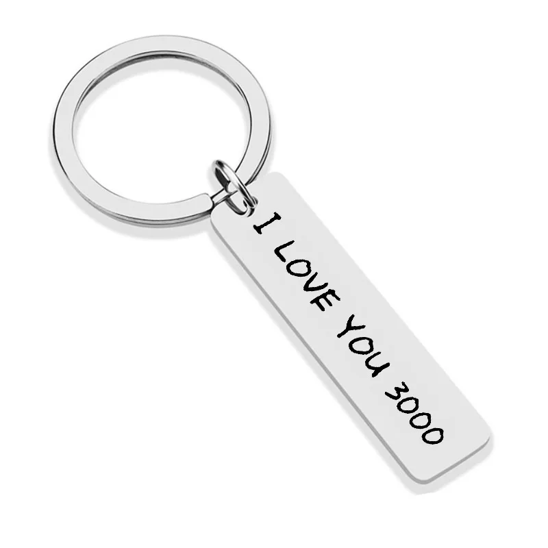 Новый стиль брелок из нержавеющей стали I LOVE YOU 3000 титановая сталь Модный