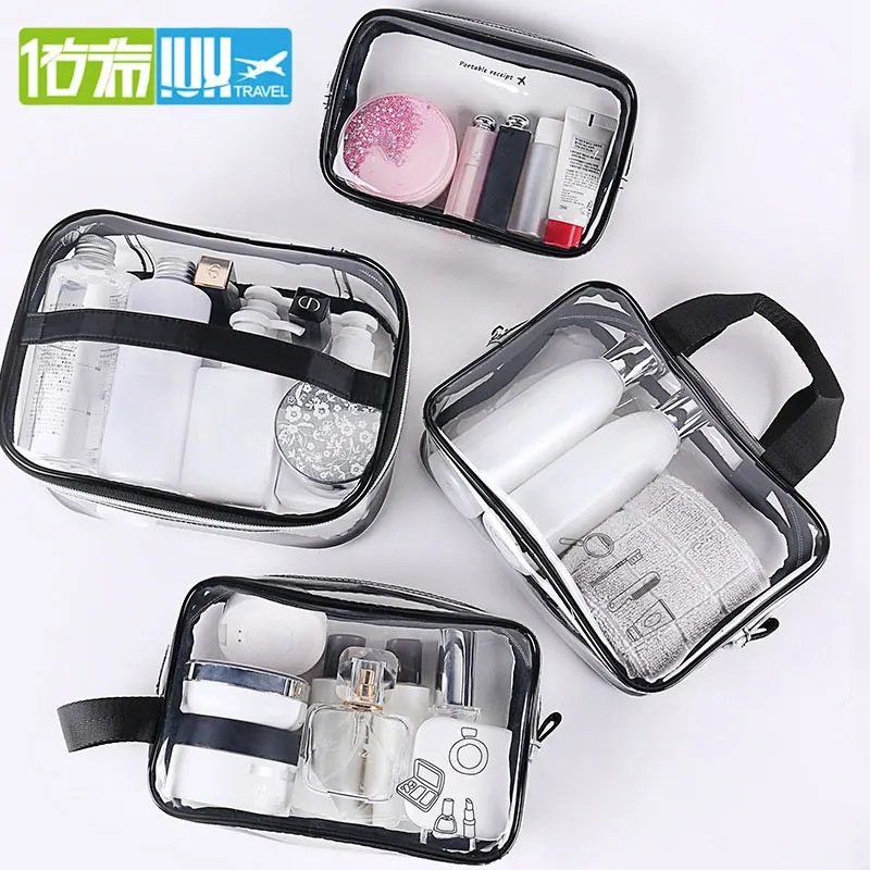 

IUX Transparent Cosmetic Bag Clear Zipper Travel Make Up Case Women Makeup Beauty Organizer Toiletry Wash Bath Bag Storage Pouch