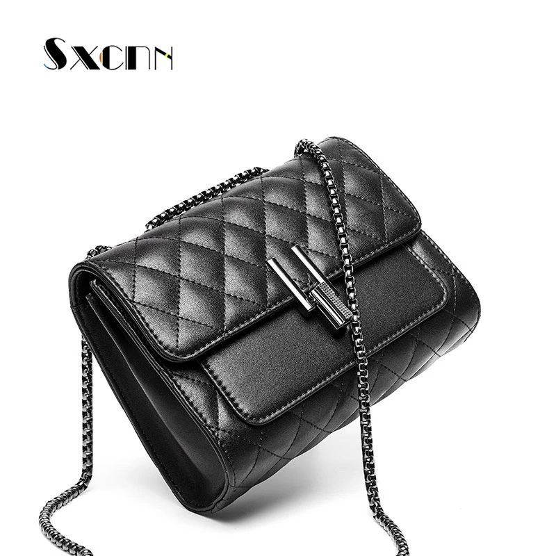

SXCNN Fashion Crossbody Bags For Women High Quality Designer Lady Messenger bag Casual Cowskin Diamond Lattice Soft Shoulder Bag