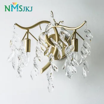 

E14 LED Modern K9 Crystal Wall Mounted Lamp Touch On/Off Switch Lighting Fixture Apply to Living Room Bedroom
