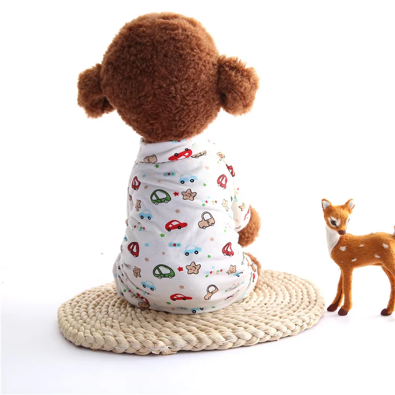 

Dog Pajamas Teddy Bichon Pomeranian Law Bucket Pet Puppy Cat Clothes Spring And Summer Days Thin Clothing Home Wear