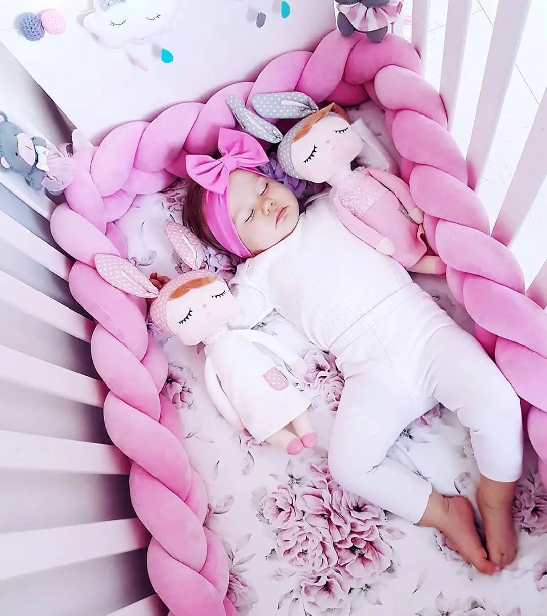 3 м кровать бампер коса узел Подушка Тур де ЛИТ Bebe Tresse детская кроватка Parachoques