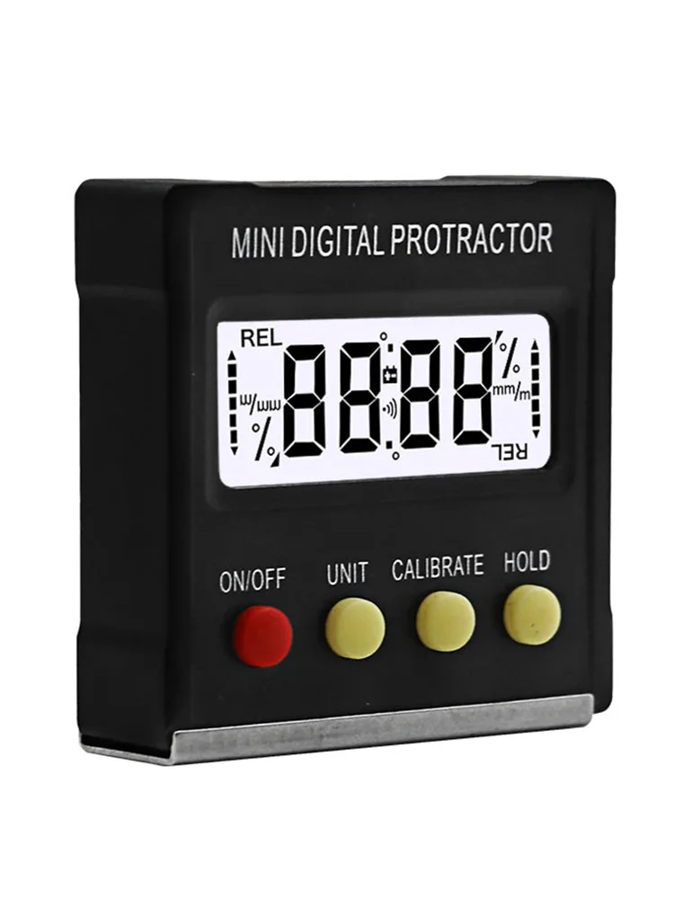 360Degree Mini Digital Protractor Inclinometer Electronic Level Box Magnetic Base Measuring Tools