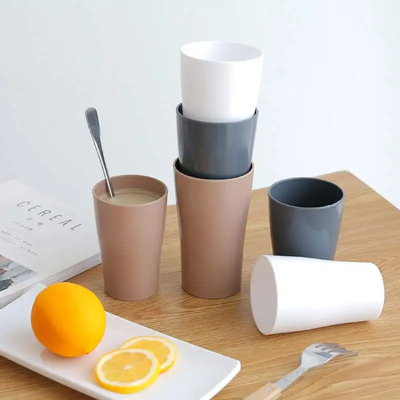 

Nordic Solid Color Cup Simple Fashion Japanese Style Toothbrushing Mouthwash Cup, White/Grey/Coffee Portable Outdoor Cup