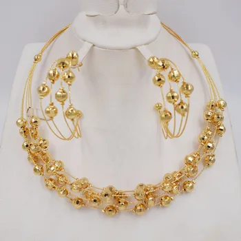 

Statement Luxury Jewelry 2020 Women's Earrings Pendant Necklace Jewelry Sets Ball High Quality For Party Wedding